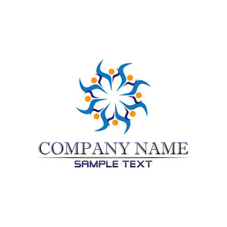 Community Care Logo People Icons In Circle Vector Concept Engagement Togethernessのイラスト素材