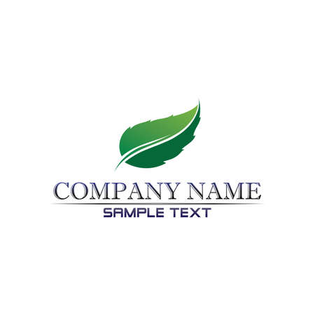 Tree leaf vector logo design eco friendly conceptのイラスト素材
