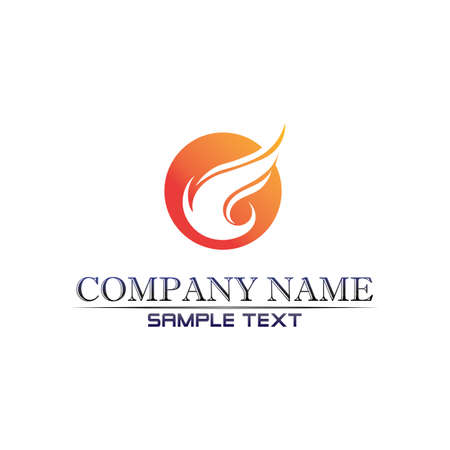 Fire flame nature logo and symbols icons templateのイラスト素材