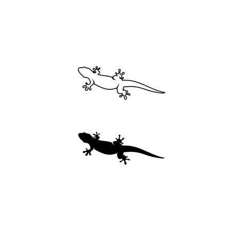Lizard vector, design, animal, and reptile, geckoのイラスト素材