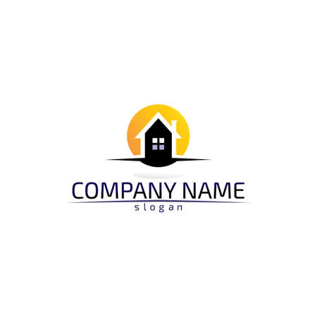 Real estate and home buildings logo icons templateのイラスト素材