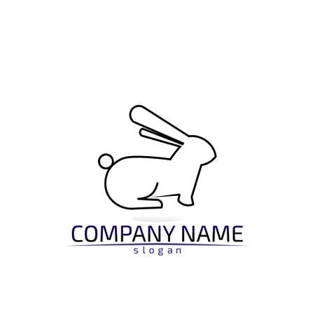 Rabbit vector Logo template and animal icon designのイラスト素材