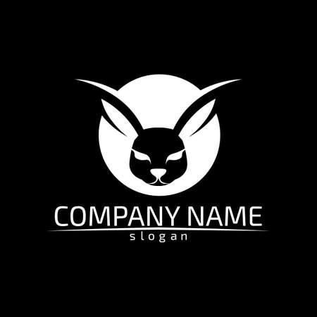 Rabbit vector Logo template and animal icon designのイラスト素材
