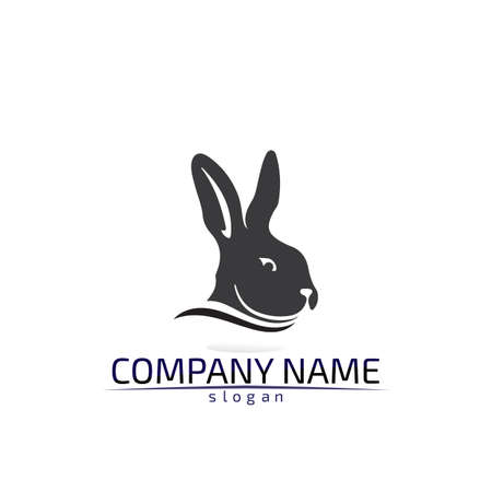 Rabbit vector Logo template and animal icon designのイラスト素材
