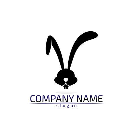 Rabbit vector Logo template and animal icon designのイラスト素材