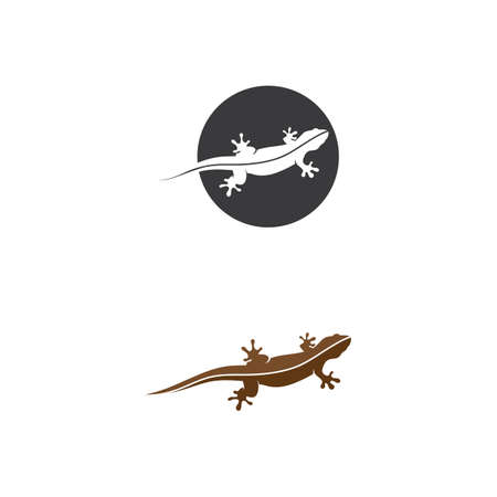 Lizard vector, design, animal, and reptile, geckoのイラスト素材