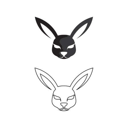 Rabbit vector Logo template and animal icon designのイラスト素材