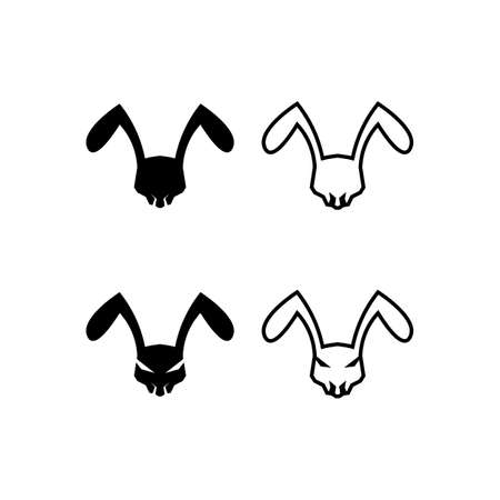 Rabbit vector Logo template and animal icon designのイラスト素材