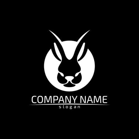 Rabbit vector Logo template and animal icon designのイラスト素材