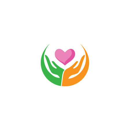 Hand and help vector logo and symbols template icons appのイラスト素材