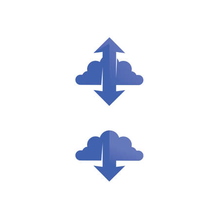 Cloud servers data logo and symbols iconsのイラスト素材