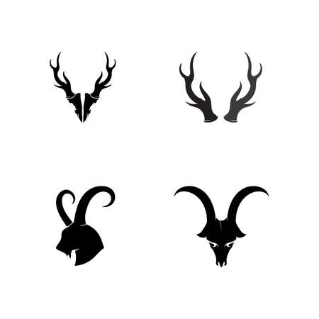 Bull horn logo and symbols template icons appのイラスト素材