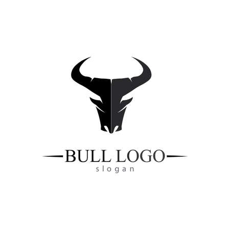 Bull horn and buffalo logo and symbols template icons appのイラスト素材