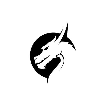 Dragon vector icon illustration design logo templateのイラスト素材
