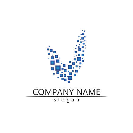 V Letter Logo Template vector icon illustrationのイラスト素材