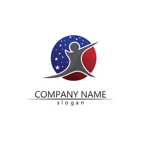 people Community, care group network and social icon design templateのイラスト素材