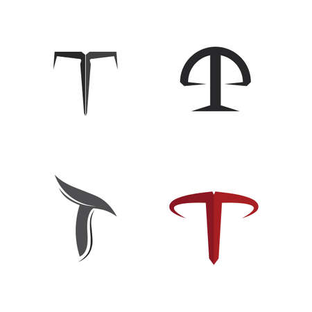 T letter, T logo vector font alphabet design and icon Tのイラスト素材