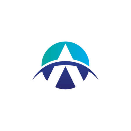 A Letter Template vector icon illustration designのイラスト素材