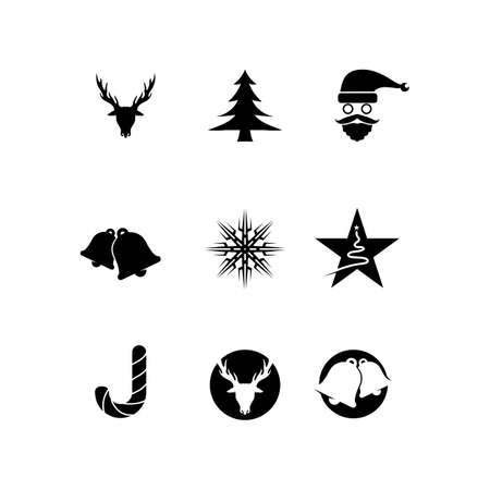 merry christmas vector iconのイラスト素材