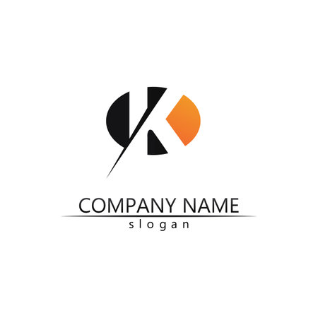 K logo design K letter font Concept Business logo vector and design initial companyのイラスト素材