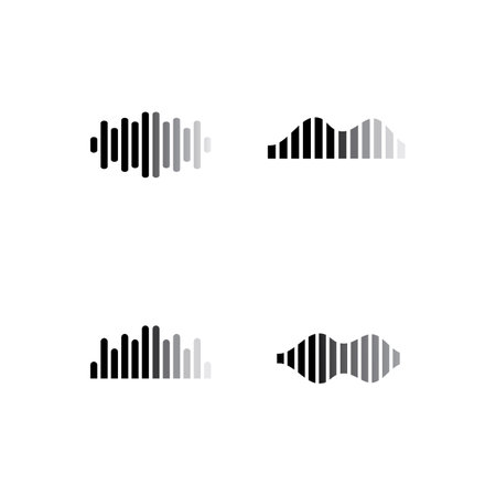 Sound waves vector illustration design templateのイラスト素材