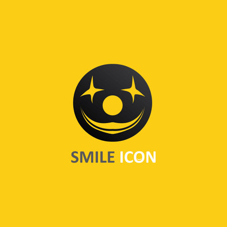 smile icon, smile, logo vector design happy emoticon Business, funny design and vector emoji happinessのイラスト素材