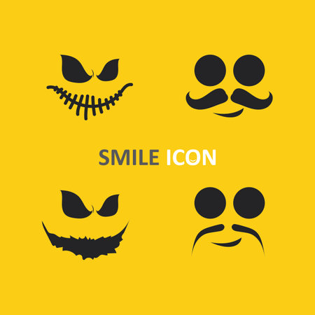 smile icon, smile, logo vector design happy emoticon Business, funny design and vector emoji happinessのイラスト素材