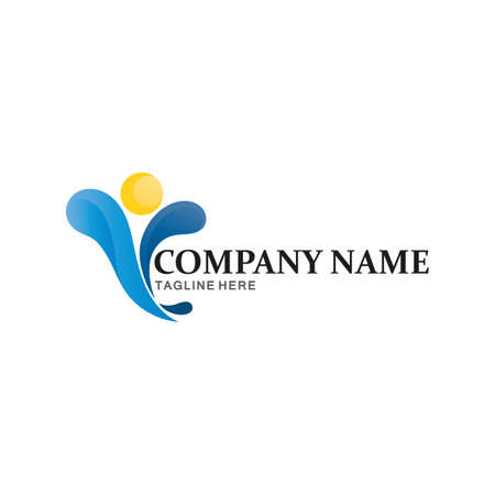 People logo, Team, Succes people work, Group and Community, Group Company and Business logo vector and design Care, Family icon Succes logoのイラスト素材