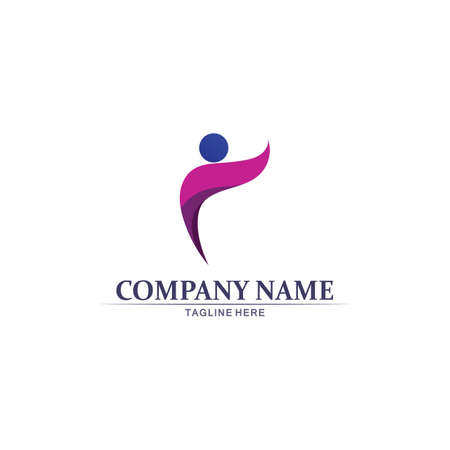 People logo, Team, Succes people work, Group and Community, Group Company and Business logo vector and design Care, Family icon Succes logoのイラスト素材