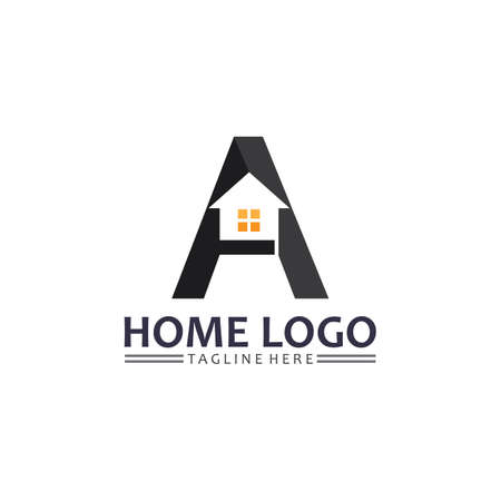 Real estate and home buildings vector logo icons templateのイラスト素材