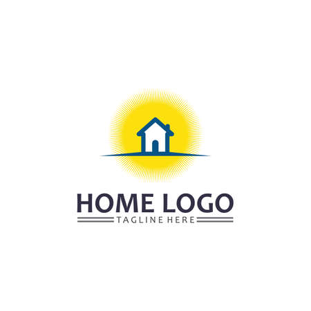 Real estate and home buildings vector logo icons templateのイラスト素材