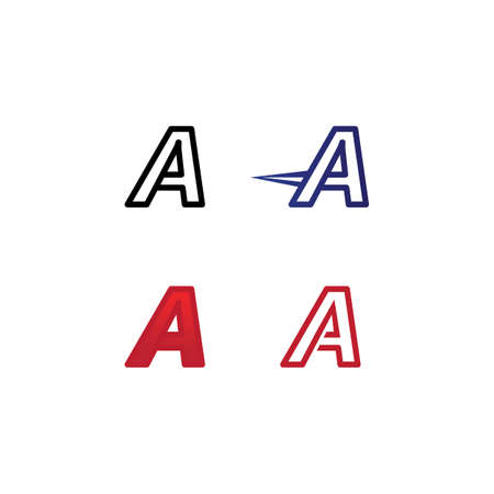 A Letter   Template vector icon illustration designのイラスト素材
