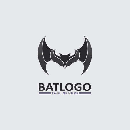 Bat logo animal and vector design bat iconのイラスト素材