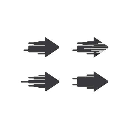 Arrow design vector for music, media, play, digital audio and speed, financeのイラスト素材