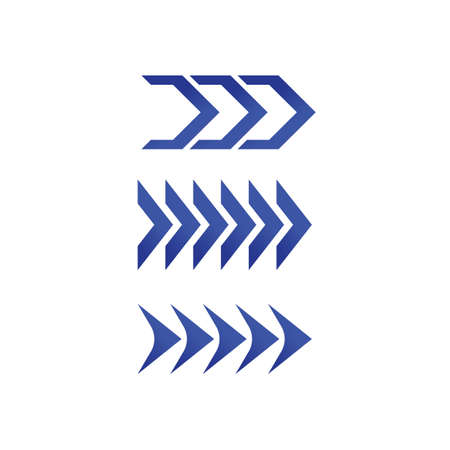Arrow vector illustration icon Logo Template design media, play, music, fast logo and businessのイラスト素材