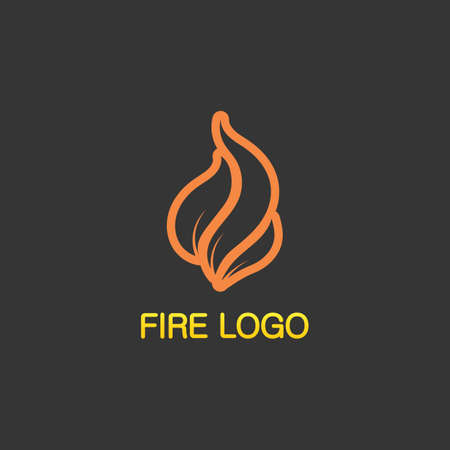 fire logo and icon, hot flaming element Vector flame illustration design energy, warm, warning, cooking sign, logo, icon, light, power heatのイラスト素材