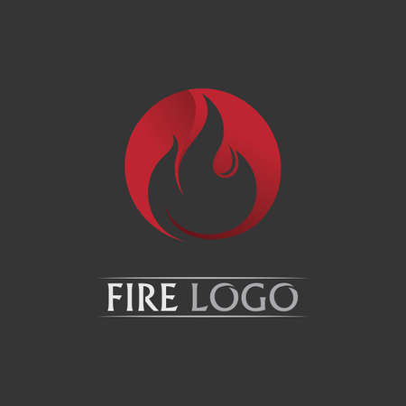 Fire flame vector illustration design template, fire logo, hot, orangeのイラスト素材