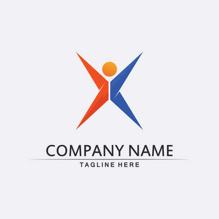 Community logo people work team and business vector logo and design group familyのイラスト素材