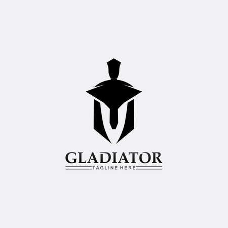 Spartan Helmet   and gladiator, power, vintage, sword, safety, legendary   and vector of soldier classicのイラスト素材