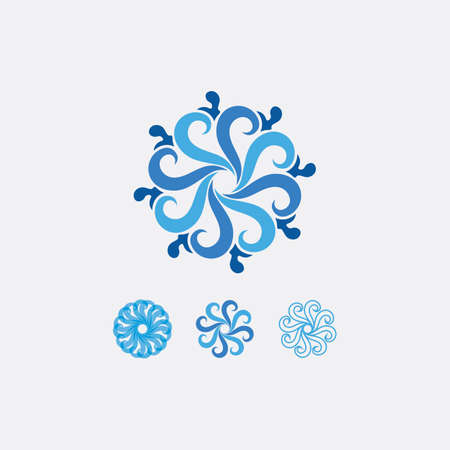 Water wave icon vector illustration design logoのイラスト素材