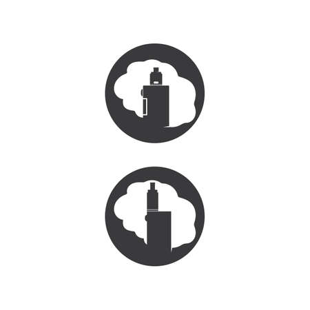vape and vapor   icon smoke vector and set design for vapers vaping device and lifestyle modern smokingのイラスト素材