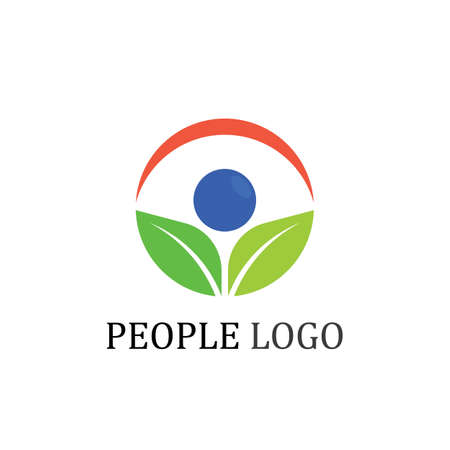 People logo, Team, Succes people work, Group and Community, Group Company and Business logo vector and design Care, Family icon Succes logoのイラスト素材