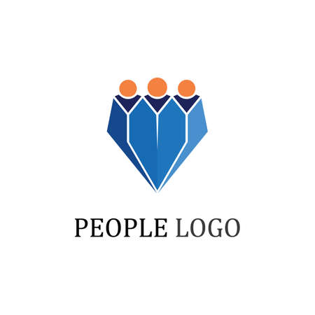 People logo, Team, Succes people work, Group and Community, Group Company and Business logo vector and design Care, Family icon Succes logoのイラスト素材