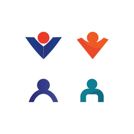 People logo, Team, Succes people work, Group and Community, Group Company and Business logo vector and design Care, Family icon Succes logoのイラスト素材