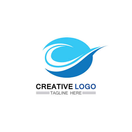 Water wave icon vector illustration design logoのイラスト素材