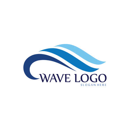 Water wave and sun  icon vector illustration design logoのイラスト素材
