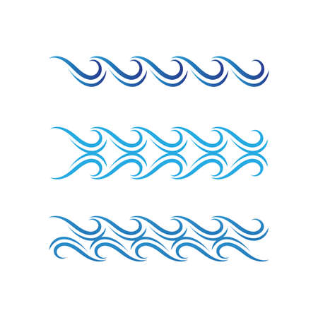 Water wave icon vector illustration design logoのイラスト素材