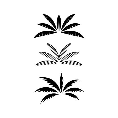 Palm tree summer logo template vector illustrationのイラスト素材