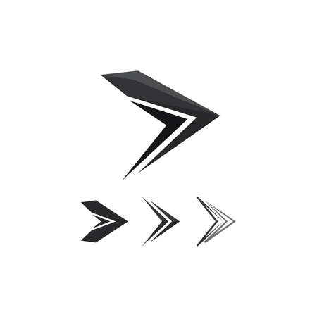 Arrow logo  design vector for music, media, play, digital audio and speed, finance, business template logoのイラスト素材