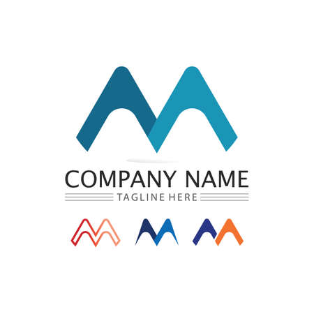 M Letter Logo Template vector illustration designのイラスト素材